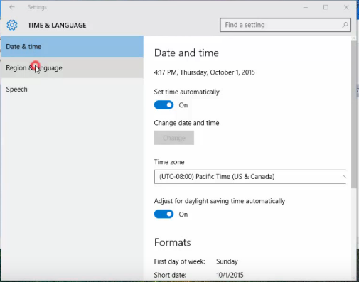 click và region and language để đổi chữ