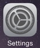 vào setting trên iphone